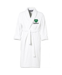 Saudi Arabia Flag Heart Shape Embroidery Logo with Custom Text Embroidered Bathrobes